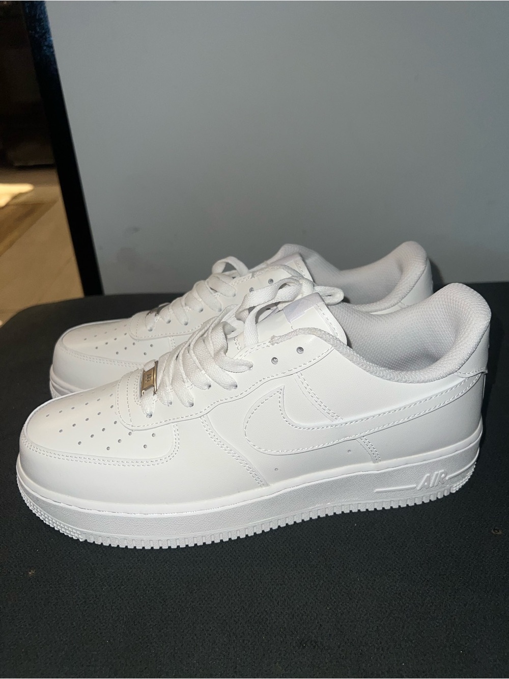 Nike All-White Low-Top Leather Sneakers